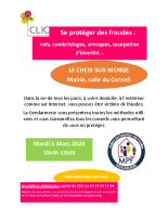 Flyer ARNAQUES CAMBRIOLAGES LE CHEIXMORGE