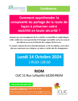 CONFERENCE CONDUITE AUTOMOBILE RIOM