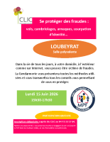 Flyer Se protéger des fraudes LOUBEYRAT 202606