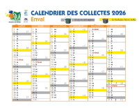 SBA calend collectes Enval 2026 semestre 2
